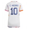 Damen Fußballbekleidung Belgien Eden Hazard #10 Auswärtstrikot WM 2022 Kurzarm